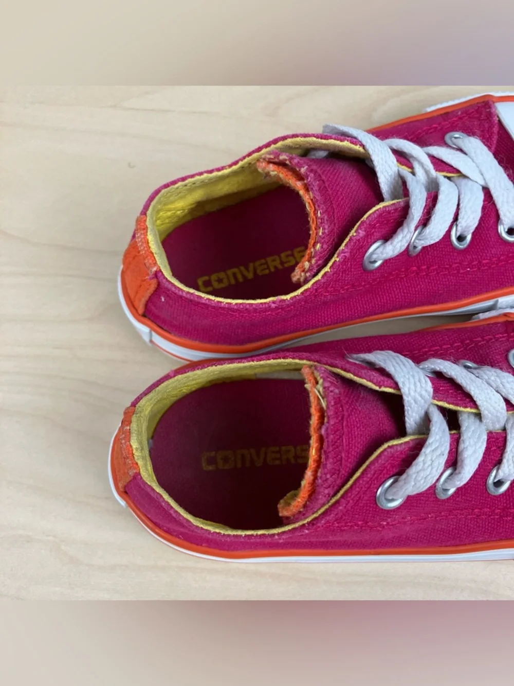 Converse Infants Girls Size 7.0 All Star Chuck Taylor Low Top Shoes Pink White